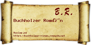 Buchholzer Román névjegykártya